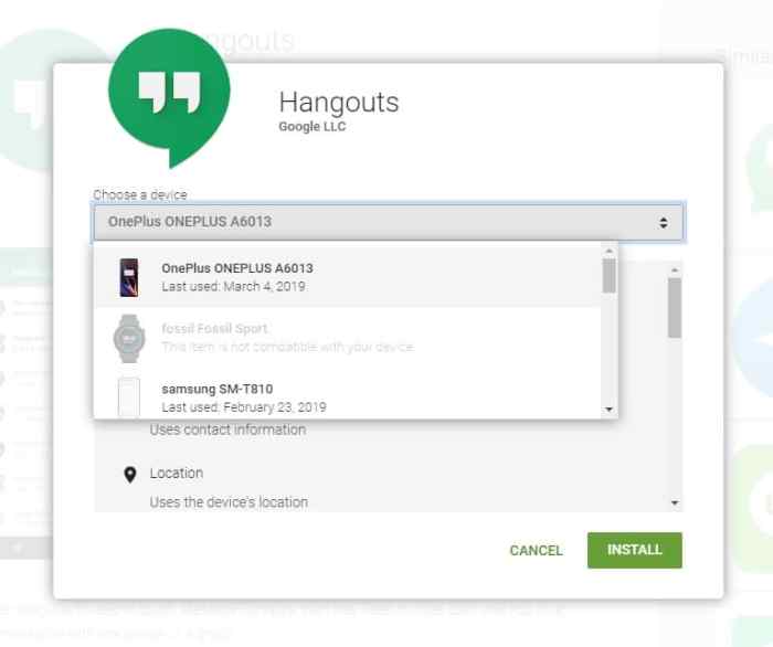 Hangouts app for wear os bites dust