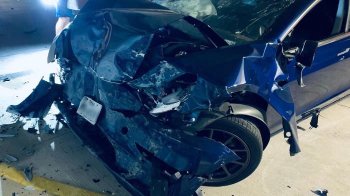 Tesla owner unintended acceleration crashed vehicle