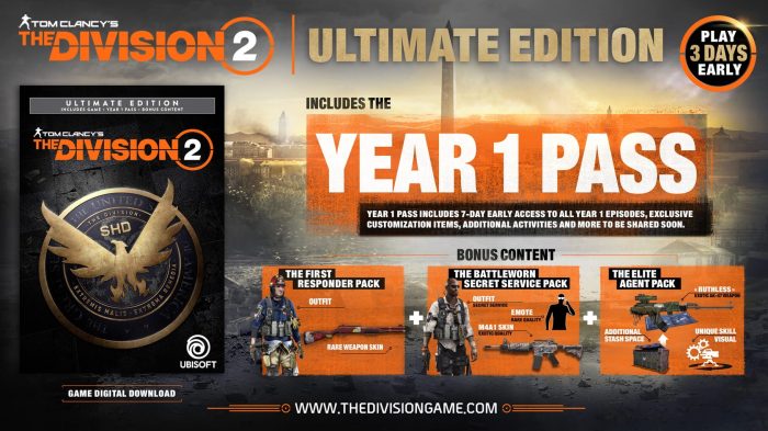 The division 2 disc buyers install 50gb day one patch