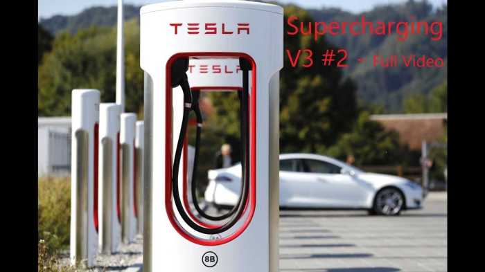 Teslas third generation supercharger 250kw charging